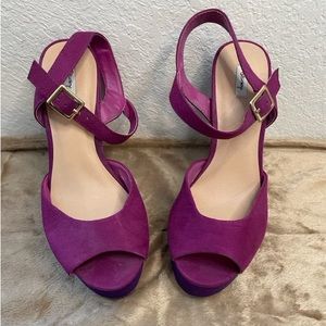 Olsenboye Pink/Purple/Navy Suede Heels